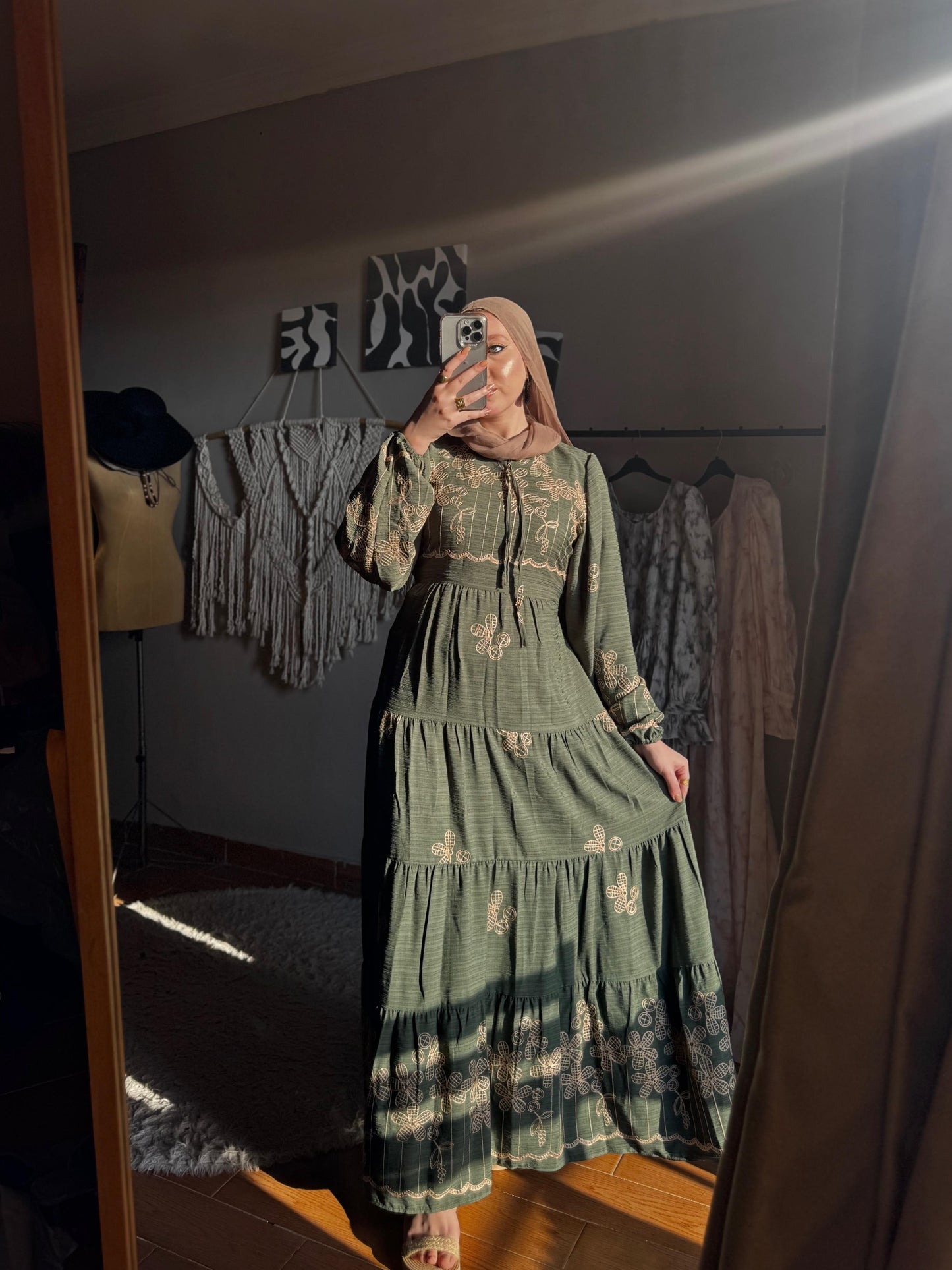 Flowy Layers Linen Dress