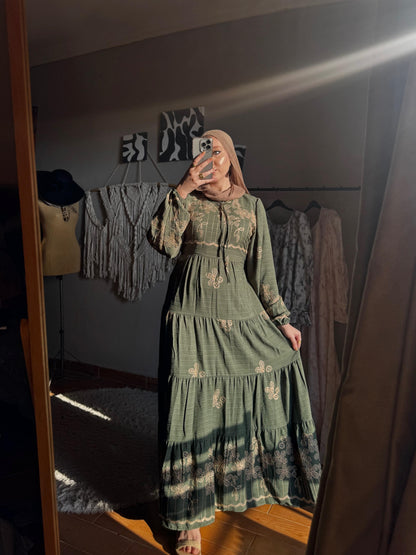 Flowy Layers Linen Dress