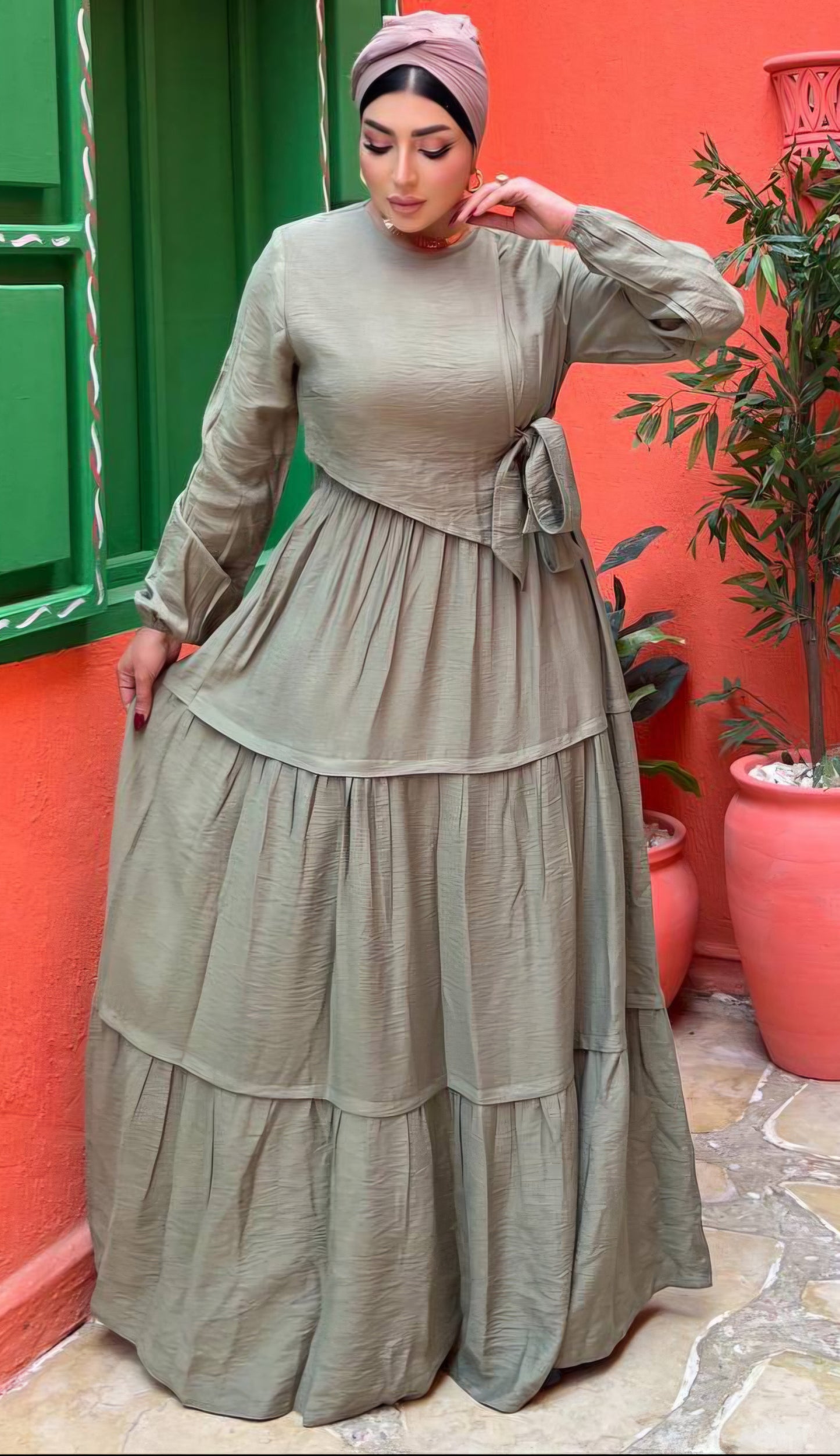 Chic Layers Linen Dress