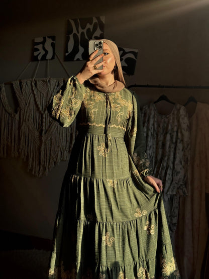 Flowy Layers Linen Dress