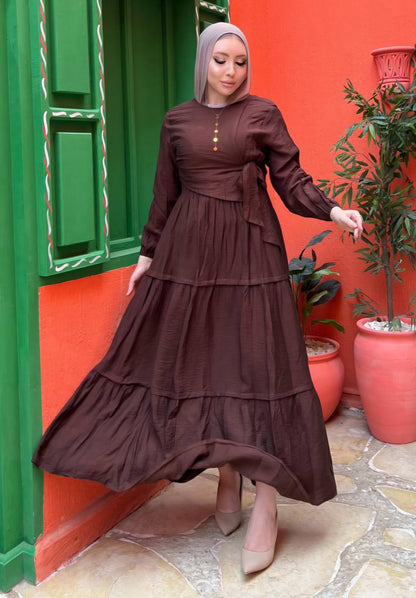 Chic Layers Linen Dress