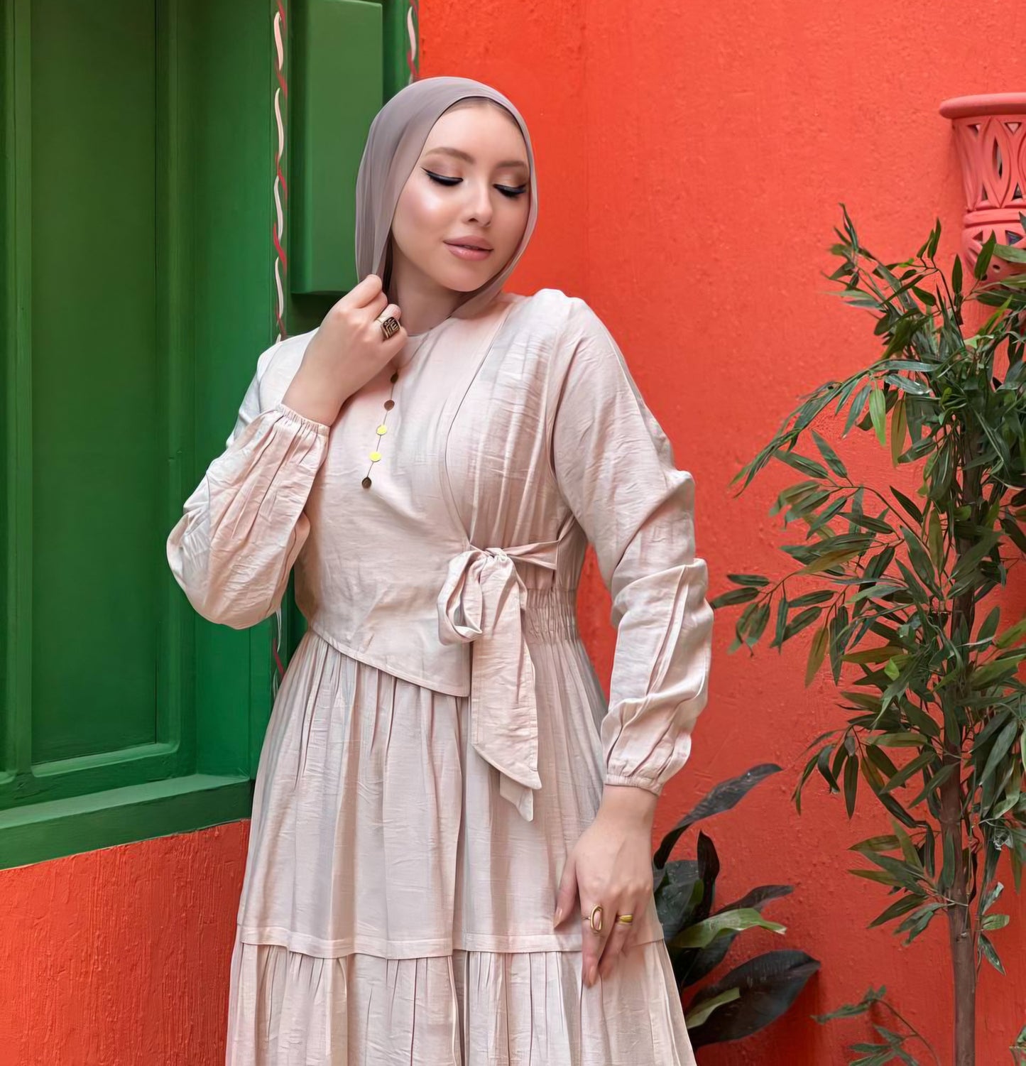 Chic Layers Linen Dress