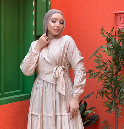 Chic Layers Linen Dress
