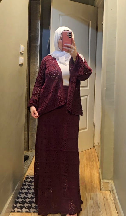 Modest crochet set open top