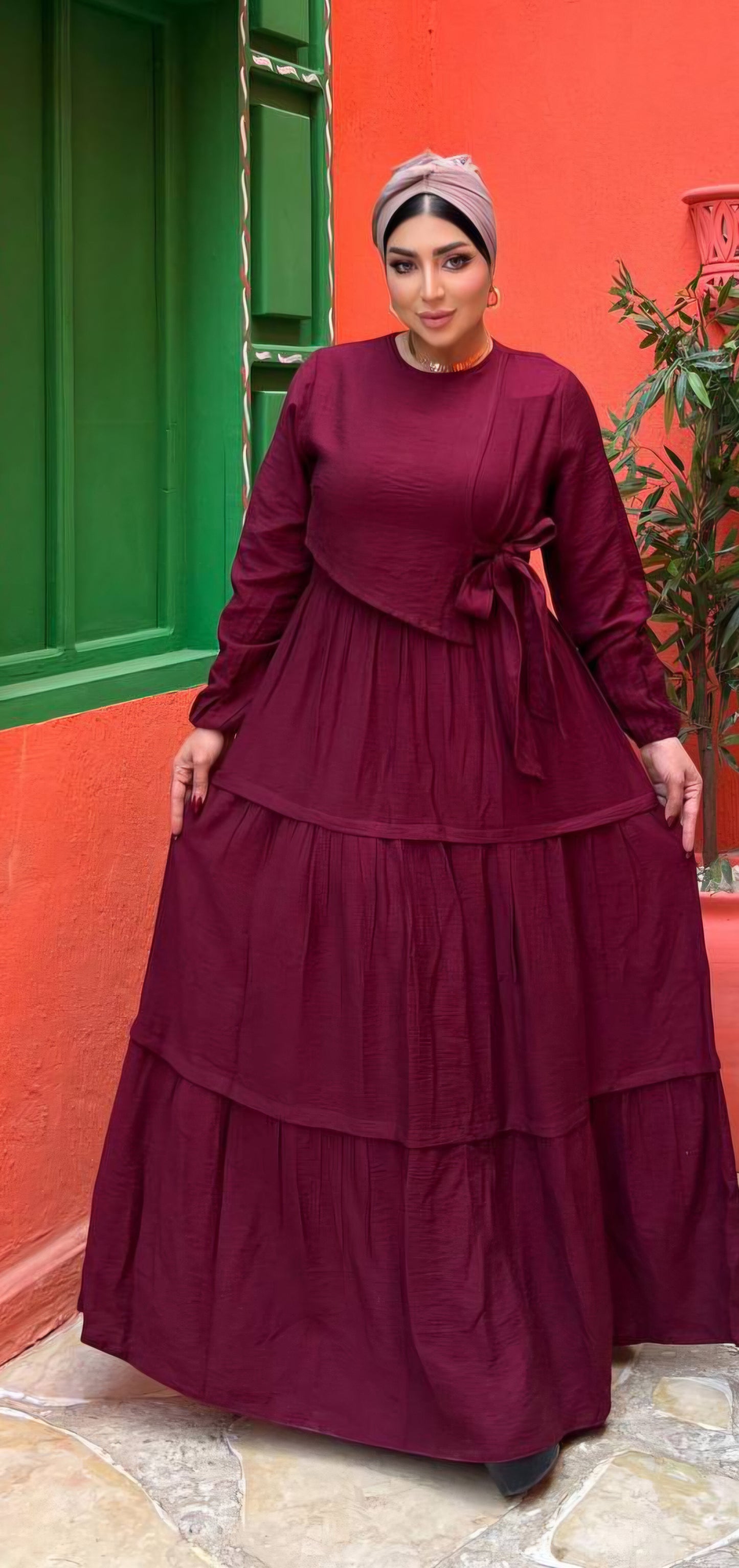Chic Layers Linen Dress