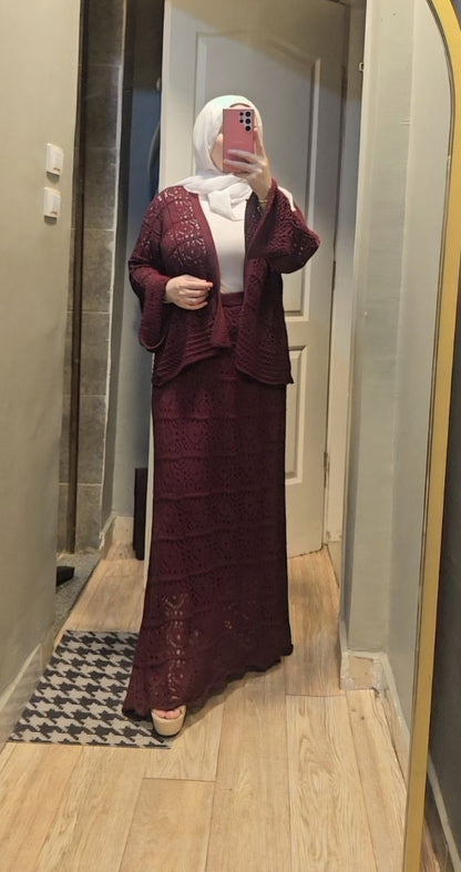 Modest crochet set open top