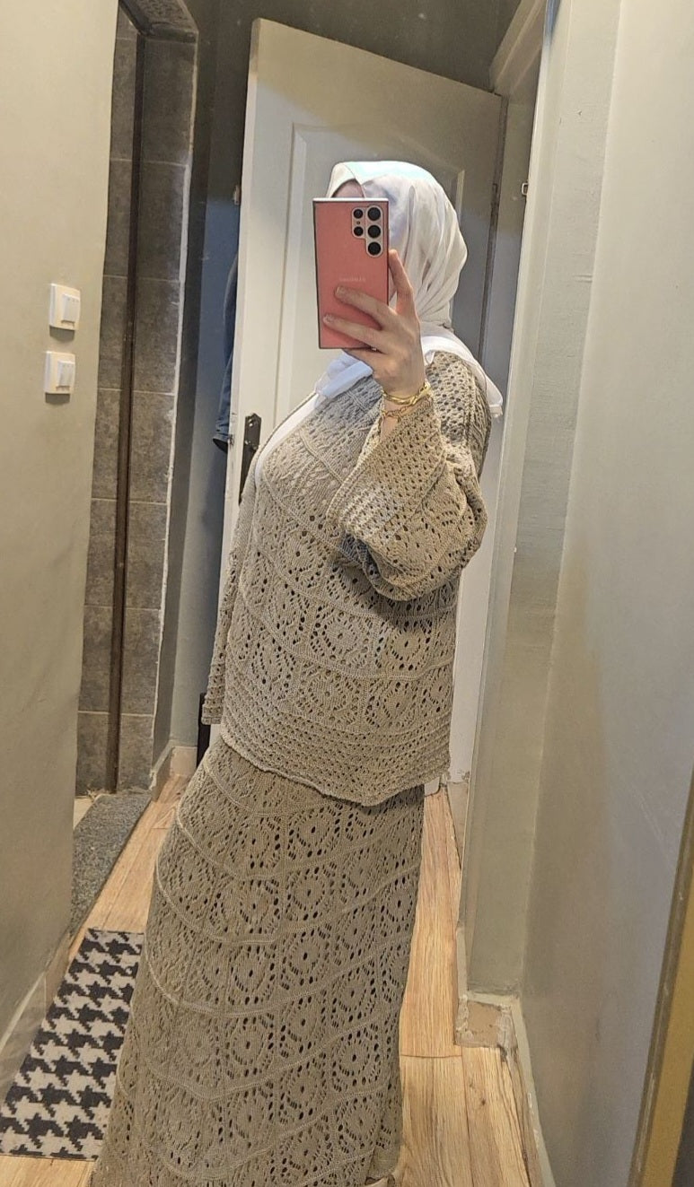 Modest crochet set open top